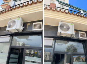 Crscooling at work installing shop aircon